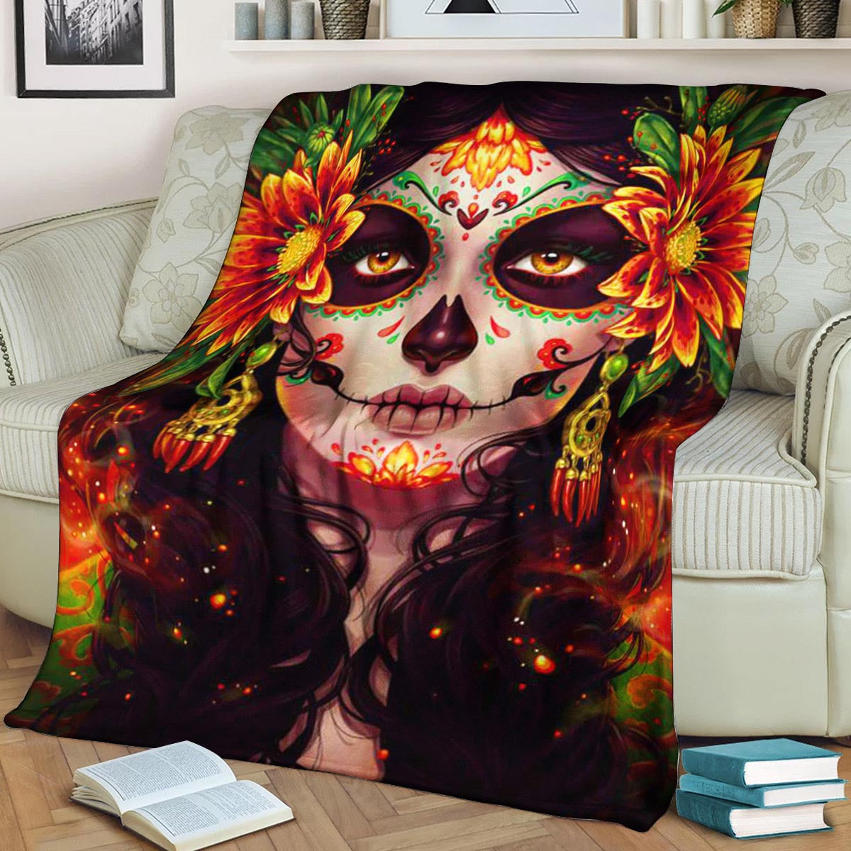 Day Of The Dead HN040928F Sherpa Fleece Blanket
