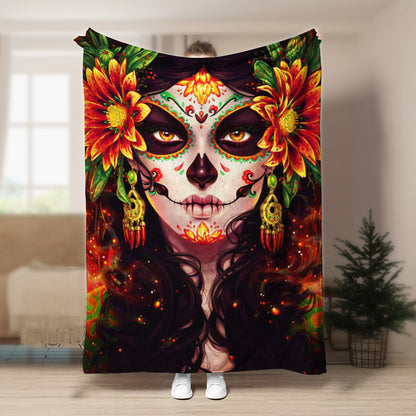 Day Of The Dead HN040928F Sherpa Fleece Blanket