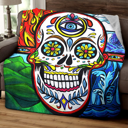Day Of The Dead TT0709035TM Sherpa Fleece Blanket