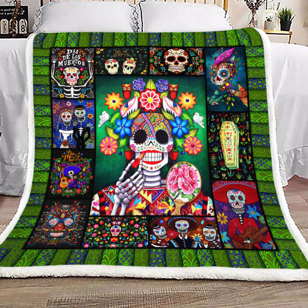 Day Of The Dead YH3110759F Sherpa Fleece Blanket