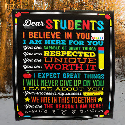 Dear Students CL18110734MDQ Quilt Blanket