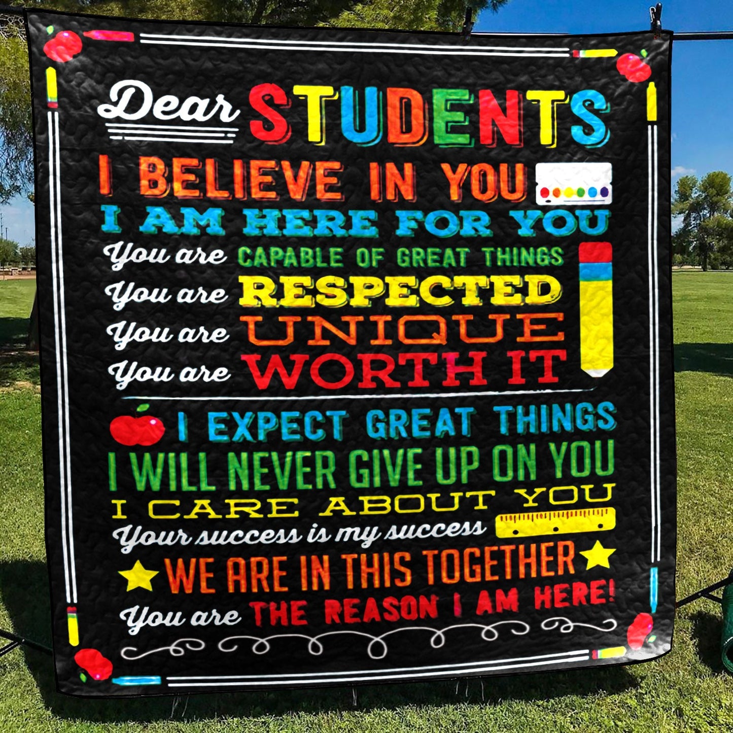 Dear Students CL18110734MDQ Quilt Blanket