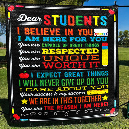 Dear Students CL18110734MDQ Quilt Blanket