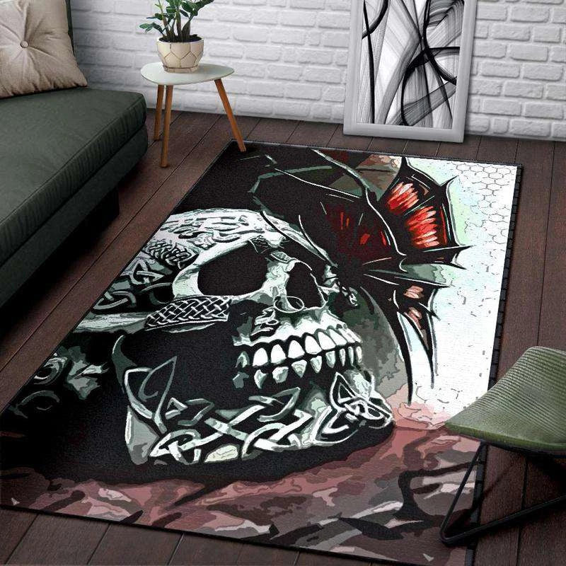 Deathly Wings Skull CLM2310163M Rug
