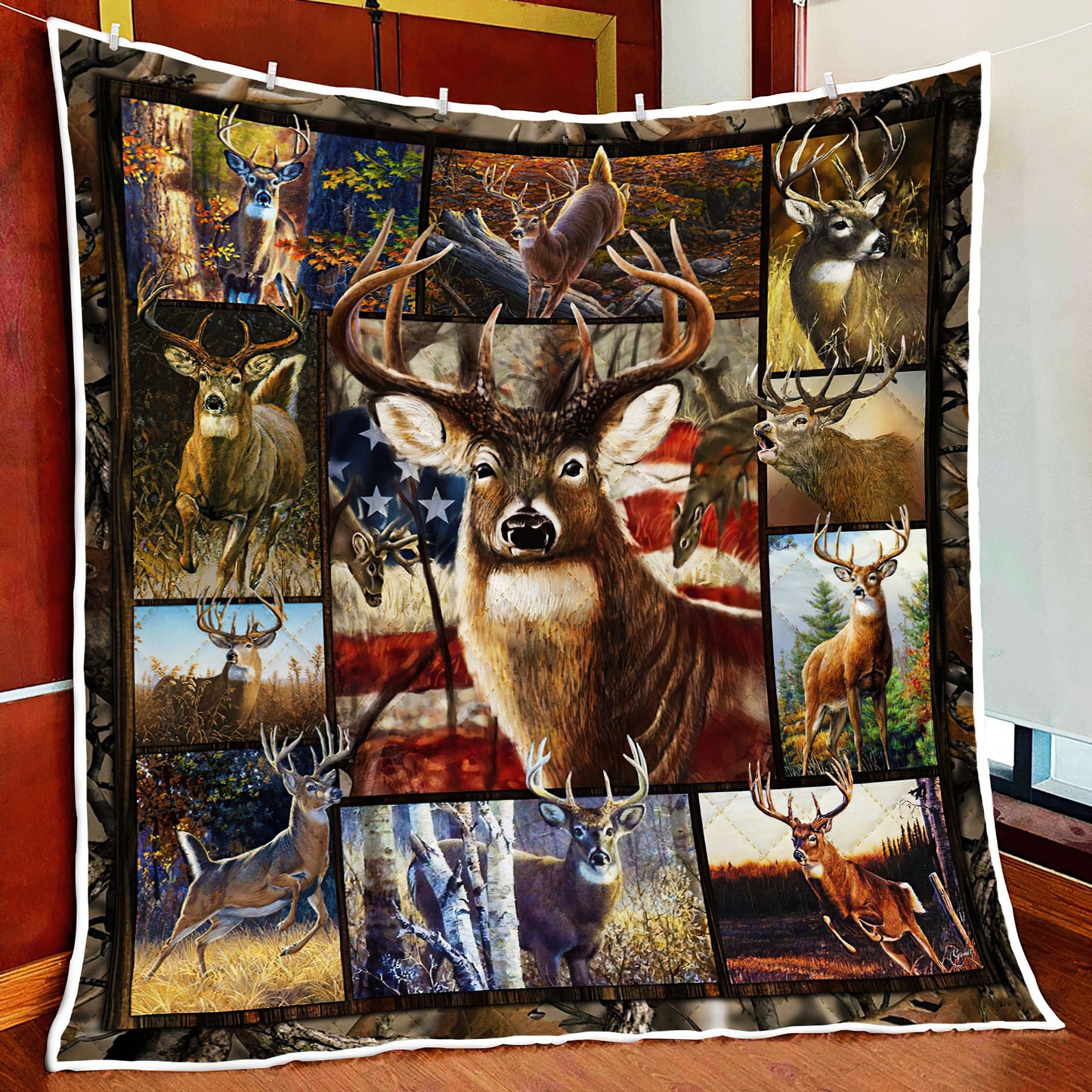 Deer American Hunting ND281004 Quilt Blanket