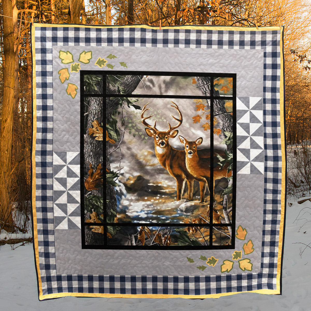 Deer CLA1410170Q Quilt Blanket