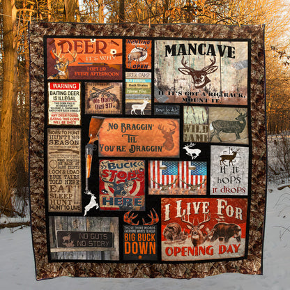 Deer Hunters TD21110261 Quilt Blanket