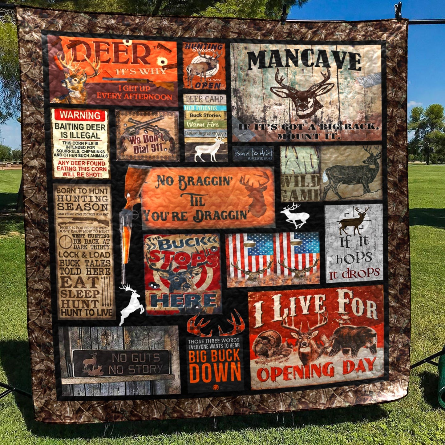 Deer Hunters TD21110261 Quilt Blanket