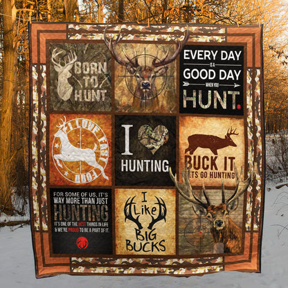 Deer Hunting CLA1610717Q Quilt Blanket