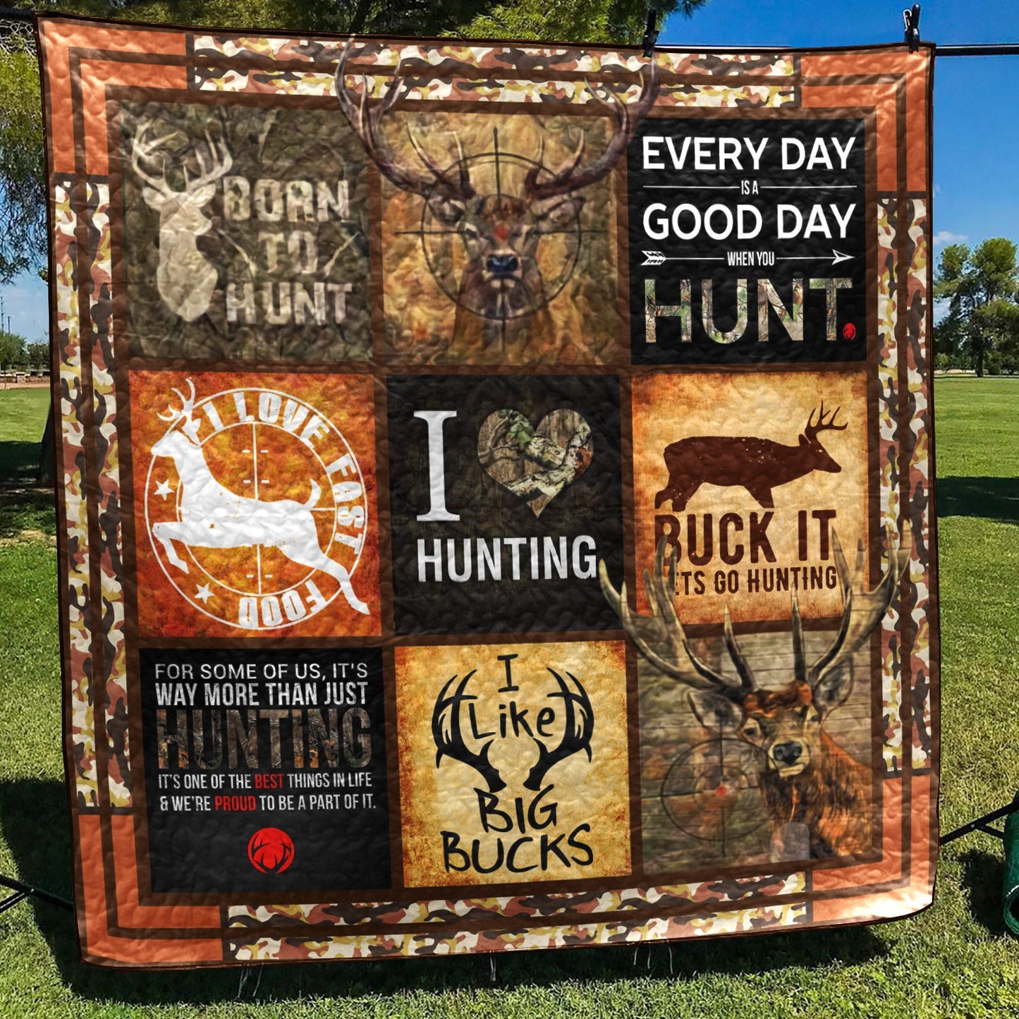 Deer Hunting CLA1610717Q Quilt Blanket