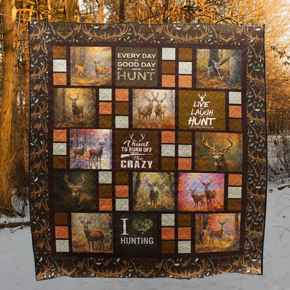 Deer Hunting CLD250677 Art Quilt