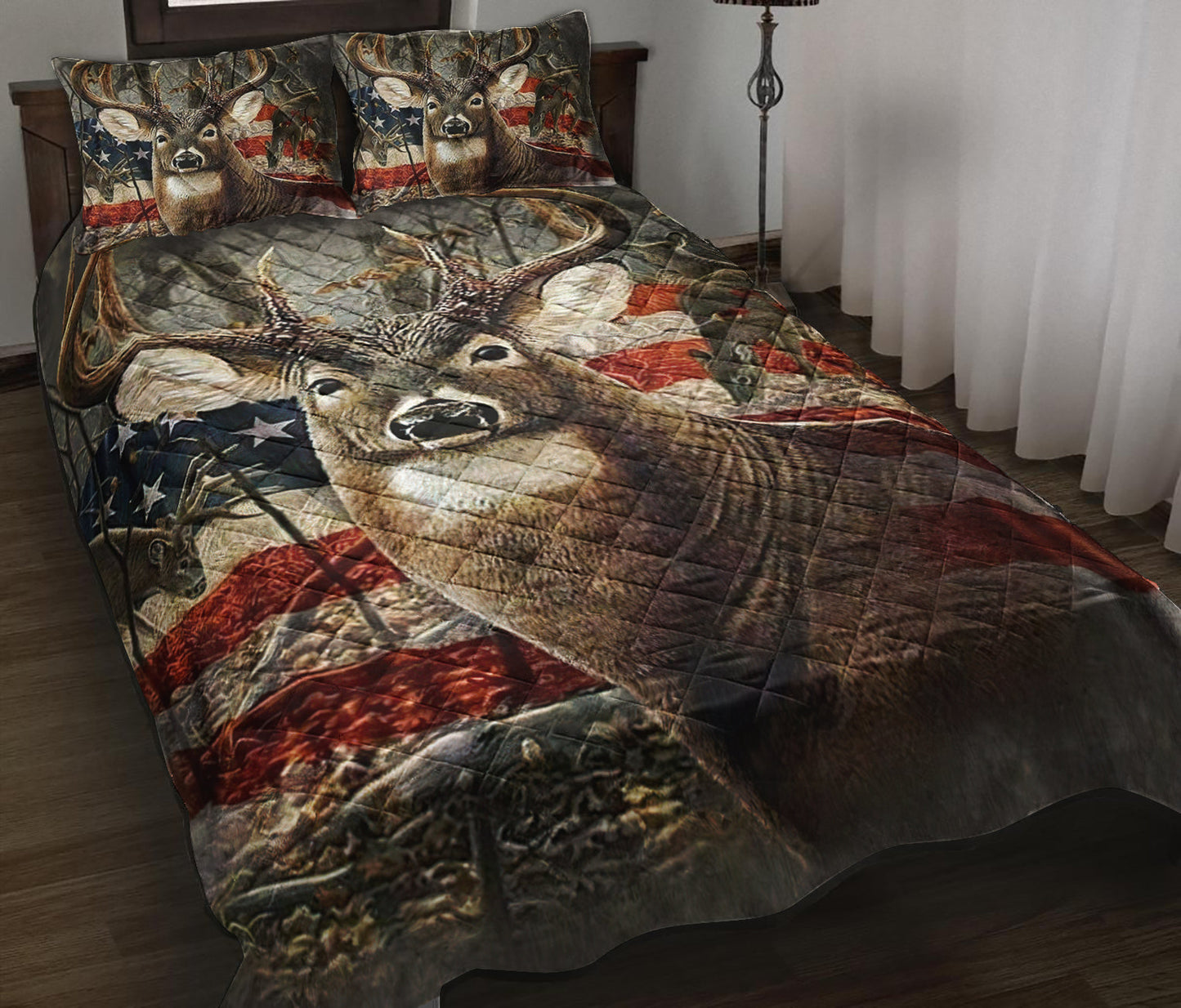 Deer Hunting Quilt Bedding Set TL080913