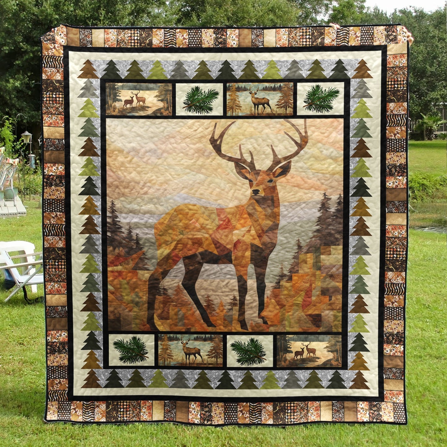 Deer QN250705B Art Quilt