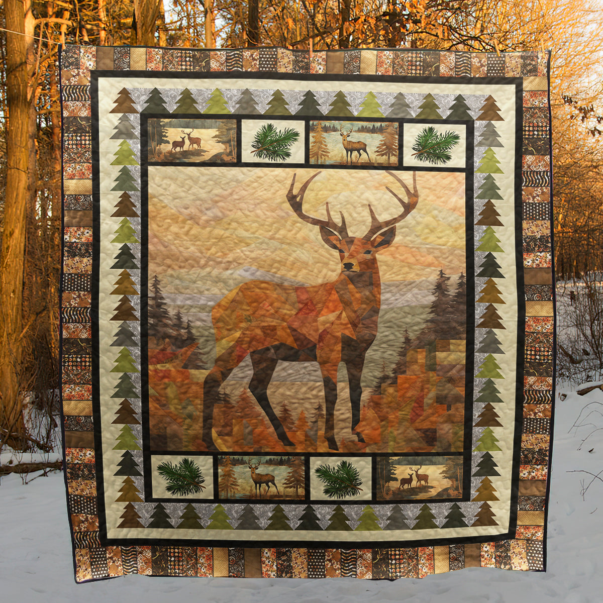 Deer QN250705B Art Quilt