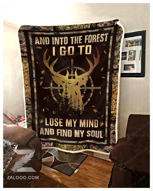 Deer Hunting CL11100055MDF Sherpa Fleece Blanket