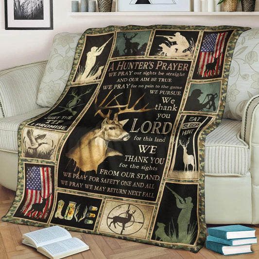 Deer Hunting CL240828MD Sherpa Fleece Blanket
