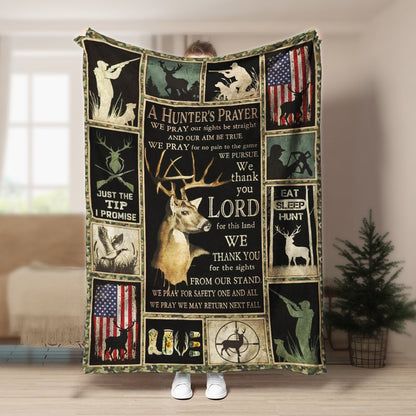 Deer Hunting CL240828MD Sherpa Fleece Blanket