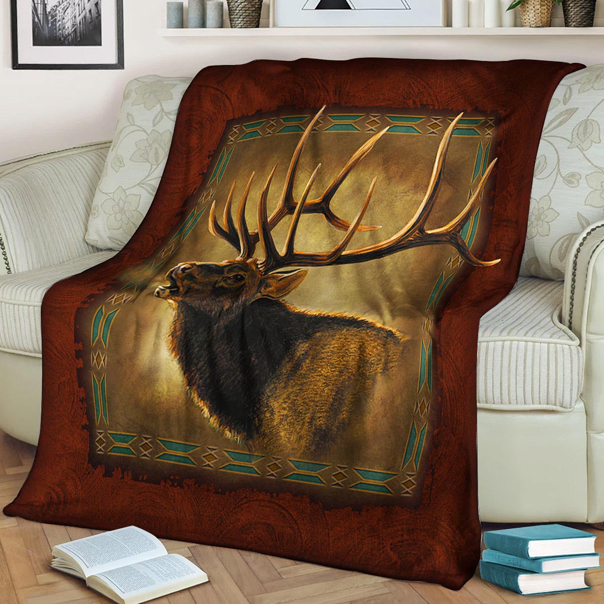 Deer NT050963F Sherpa Fleece Blanket