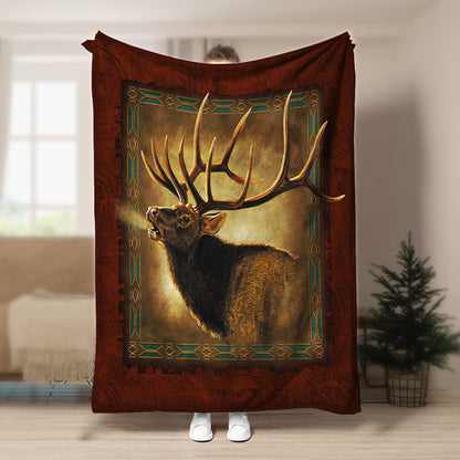 Deer NT050963F Sherpa Fleece Blanket
