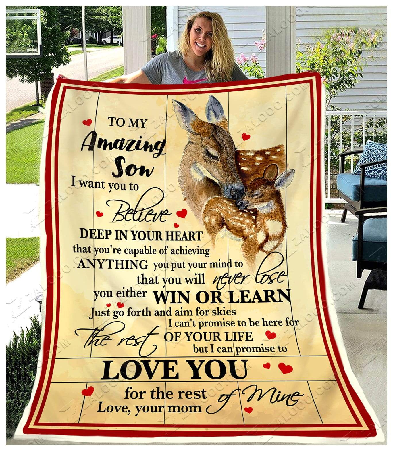 Deer Son CL2709118MDF Sherpa Fleece Blanket