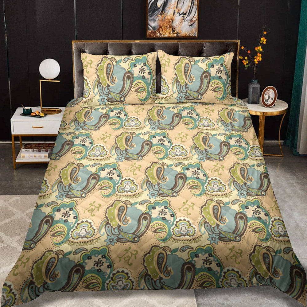 Desert Paisley CLP260919B Quilt Bedding Set