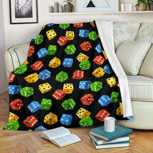 Dice Colorful CL12100370MDF Sherpa Fleece Blanket