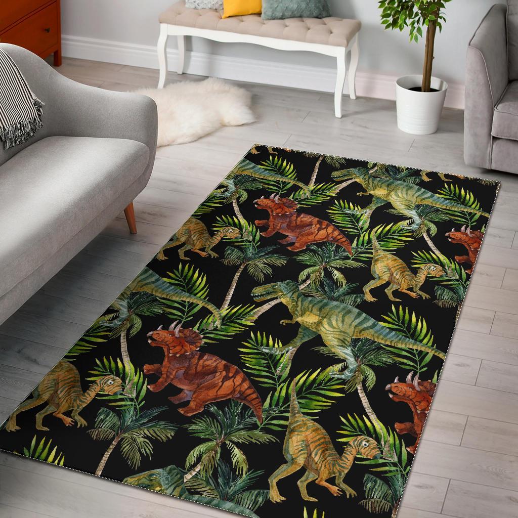 Dino Dinosaur Palm Leaf CL12100425MDR Rug