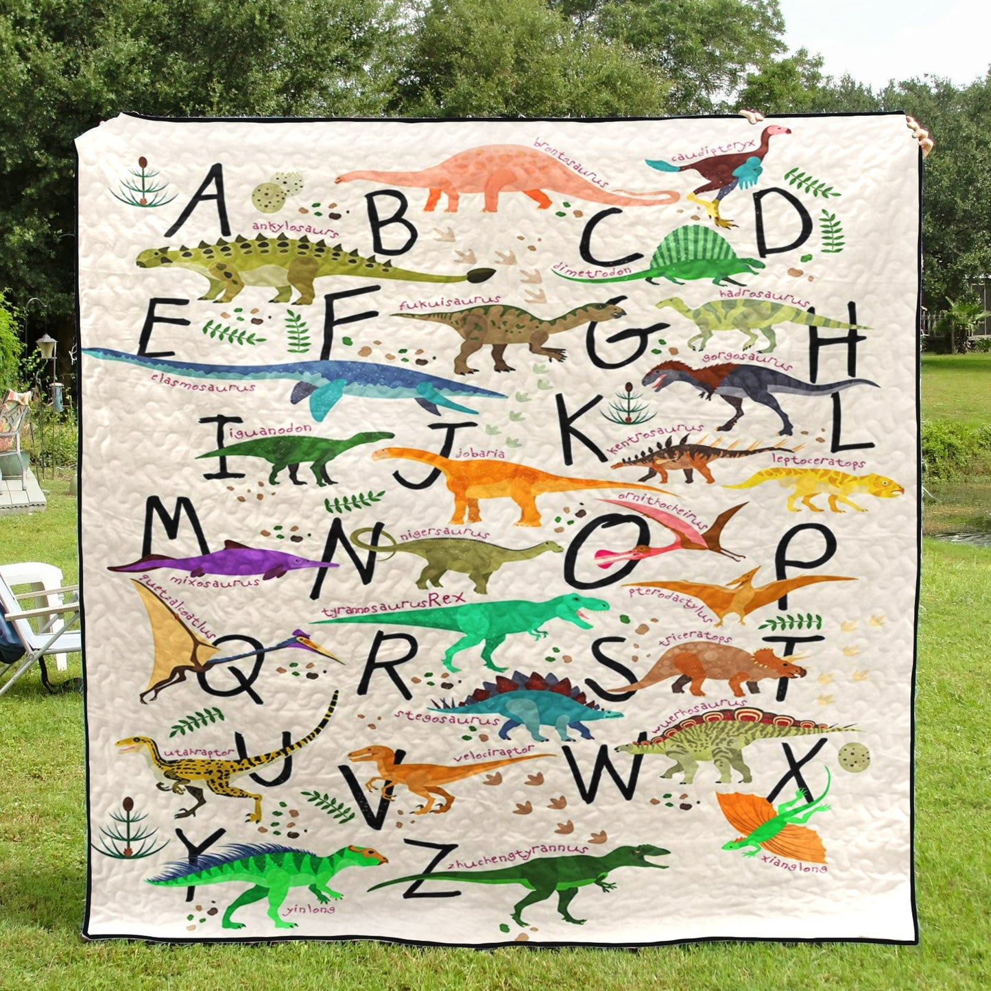 Dinosaur Alphabet CL05100031MDQ Quilt Blanket