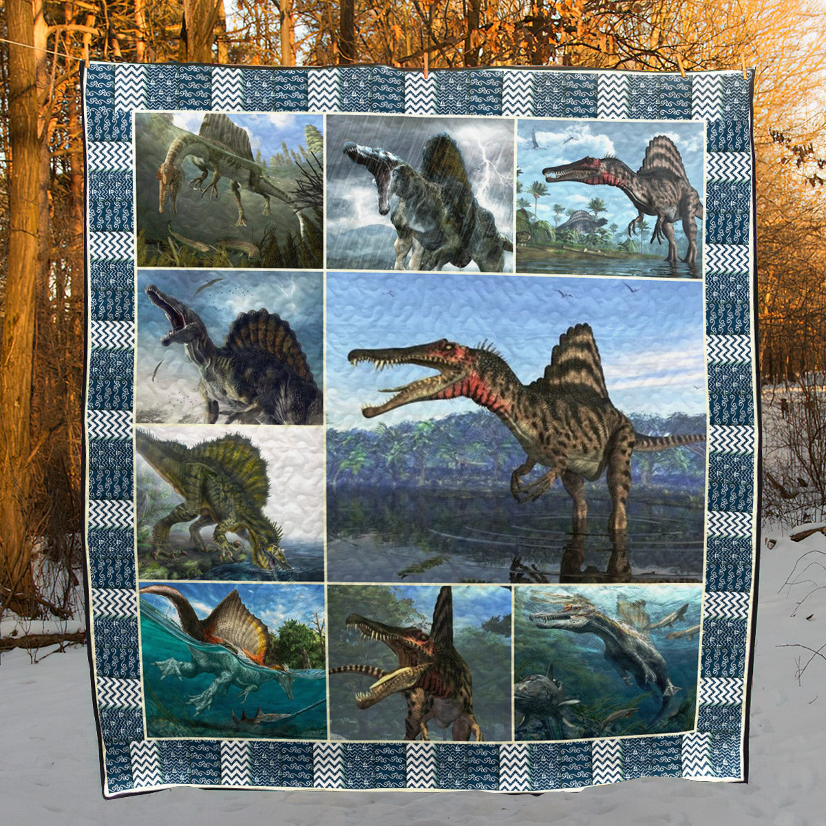 Dinosaur CL28100553MDQ Quilt Blanket