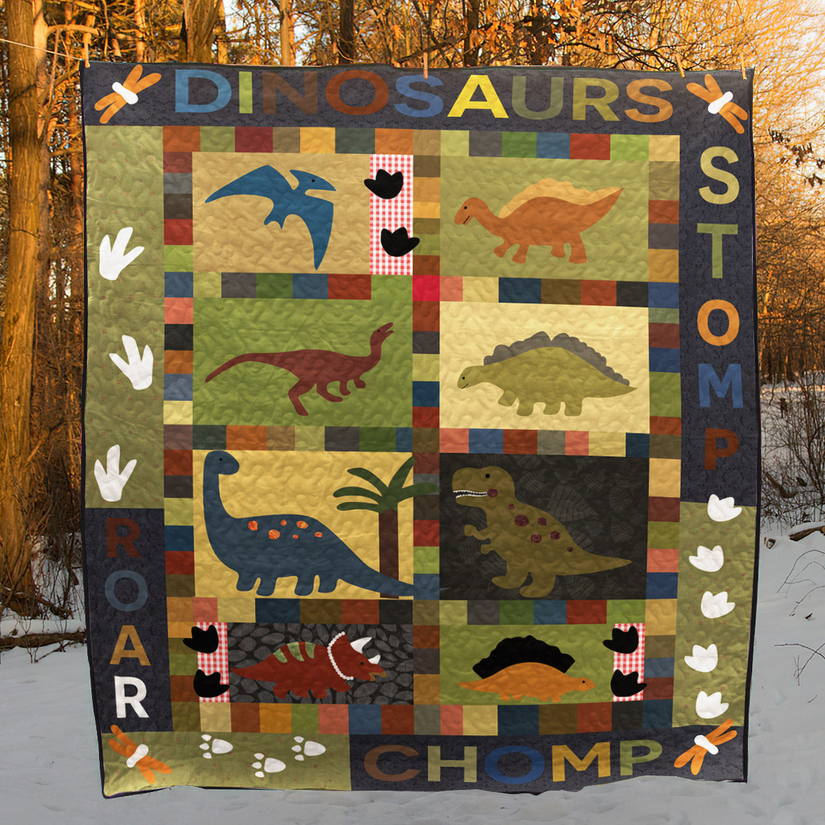 Dinosaur CLA0910200Q Art Quilt