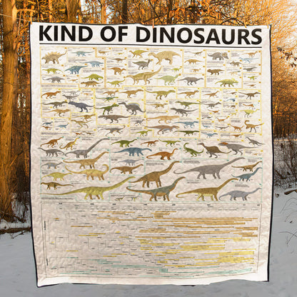 Dinosaur Kinds Of Dinosaurs CL16110429MDQ Quilt Blanket