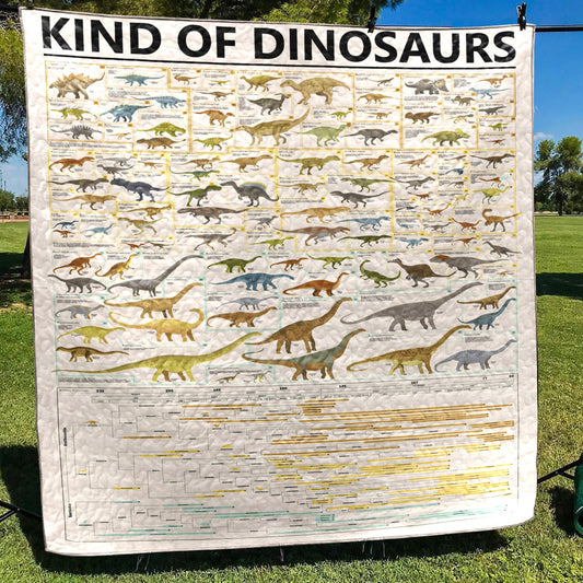 Dinosaur Kinds Of Dinosaurs CL16110429MDQ Quilt Blanket