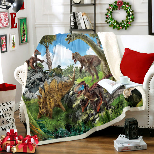 Dinosaur AA2111177TT Sherpa Fleece Blanket