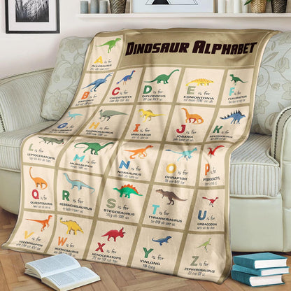 Dinosaur Alphabet CLA21100902F Sherpa Fleece Blanket