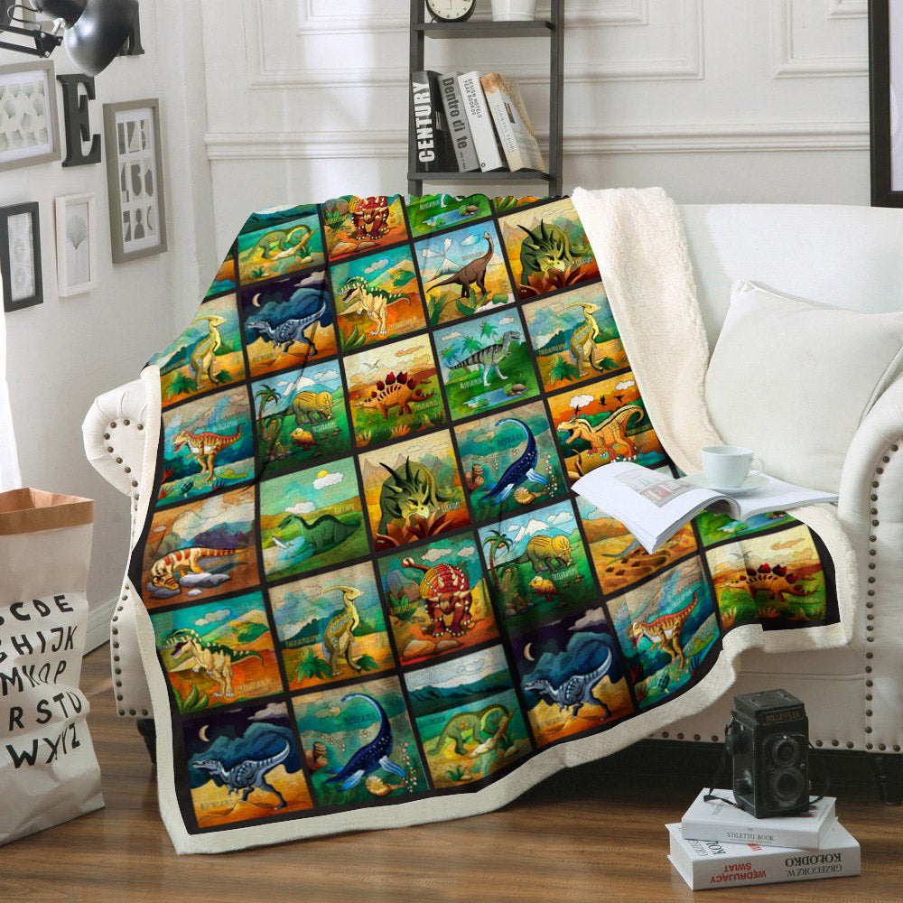 Dinosaur CL02110463MDF Sherpa Fleece Blanket