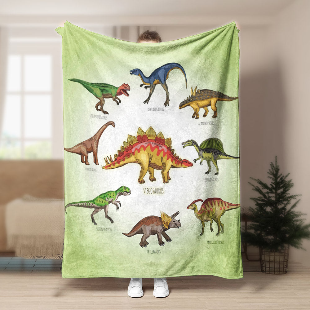 Dinosaur CL140826MD Sherpa Fleece Blanket