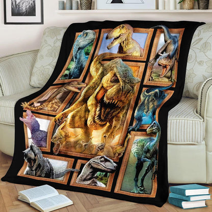 Dinosaur CL240830MD Sherpa Fleece Blanket
