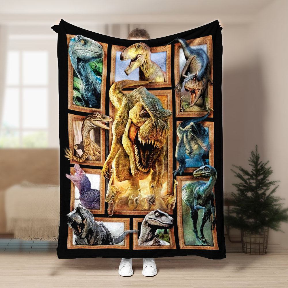 Dinosaur CL240830MD Sherpa Fleece Blanket