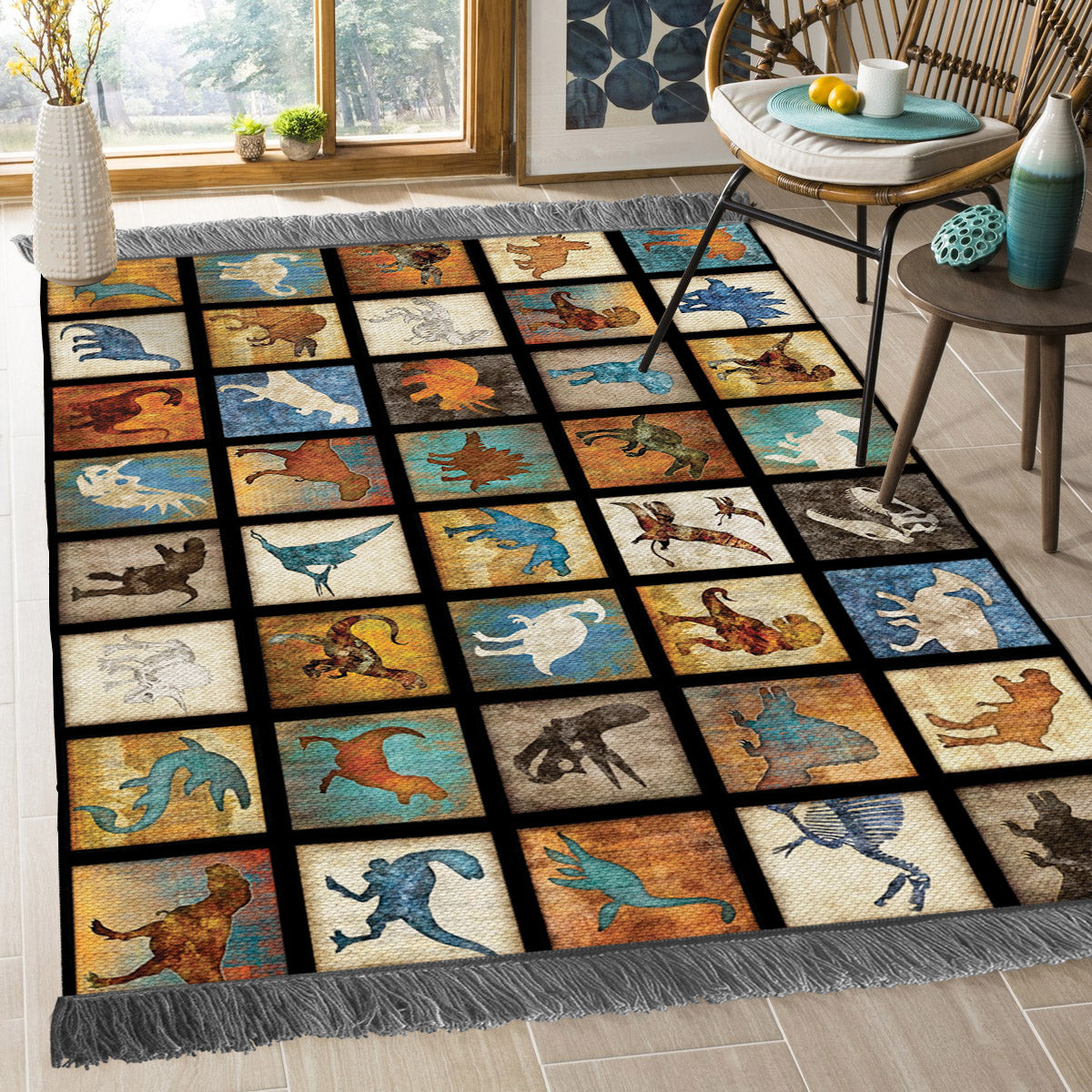 Dinosaur DD0910053O Decorative Floor-cloth