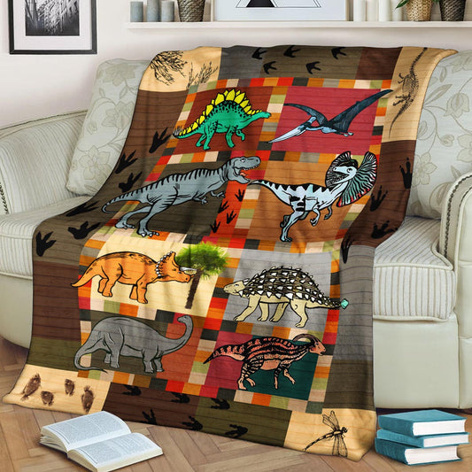 Dinosaur HM0809062TT Sherpa Fleece Blanket