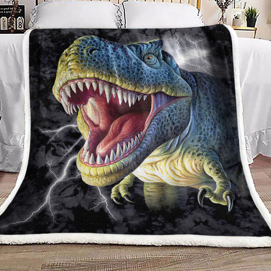 Dinosaur Lightning Rex HN1611047F Sherpa Fleece Blanket