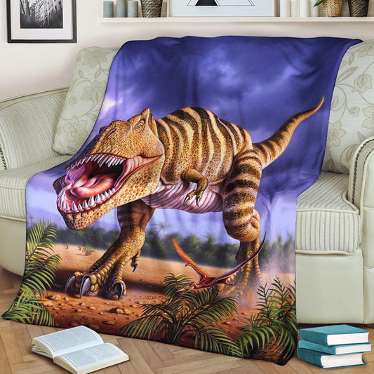 Dinosaur NT040933F Sherpa Fleece Blanket