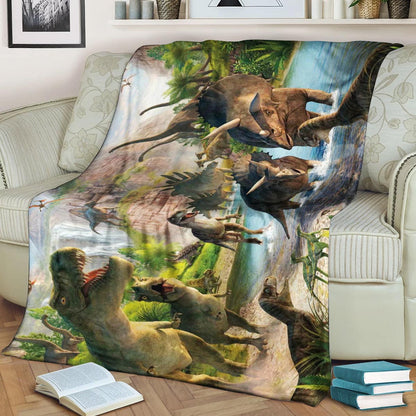 Dinosaur NT190818F Sherpa Fleece Blanket
