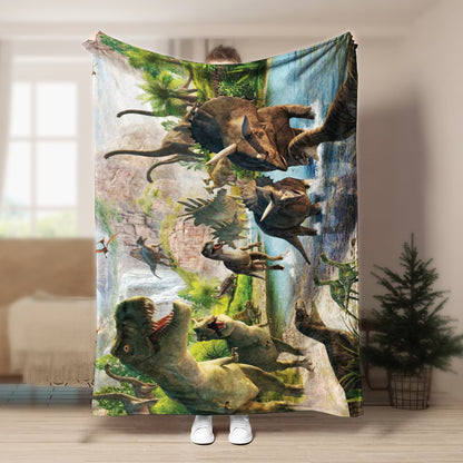 Dinosaur NT190818F Sherpa Fleece Blanket