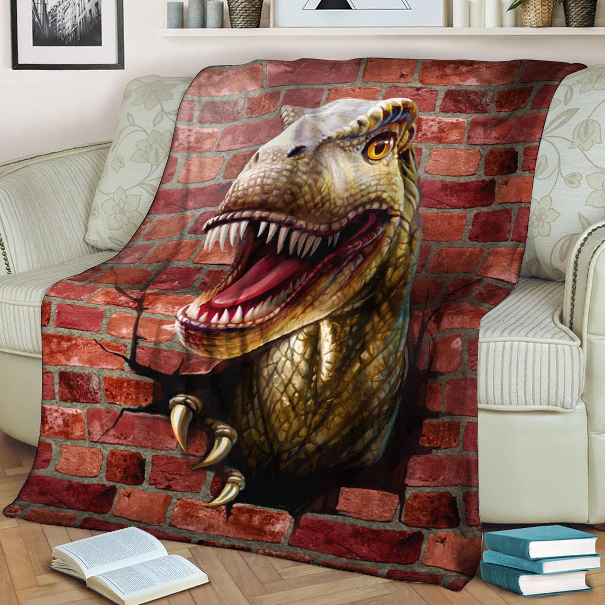 Dinosaur NT190821F Sherpa Fleece Blanket