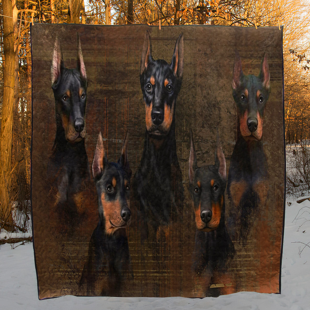 Doberman CL18110743MDQ Quilt Blanket