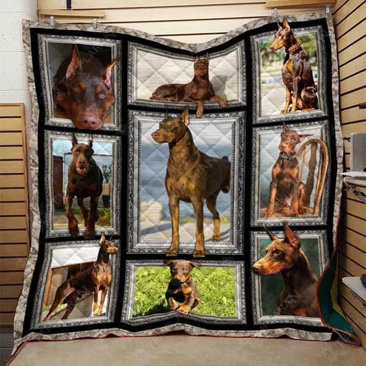Doberman CLA31100412Q Quilt Blanket