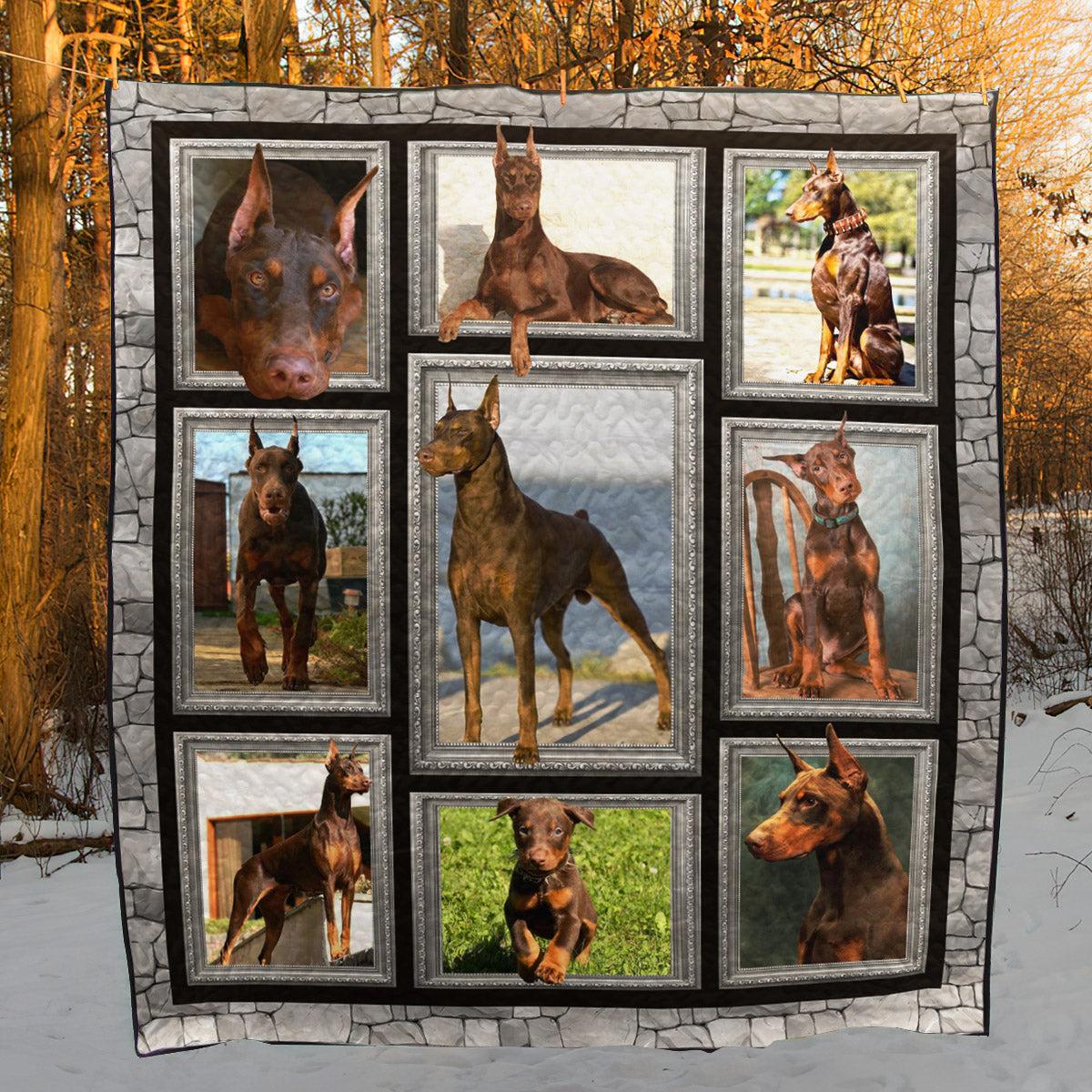 Doberman CLA31100412Q Quilt Blanket