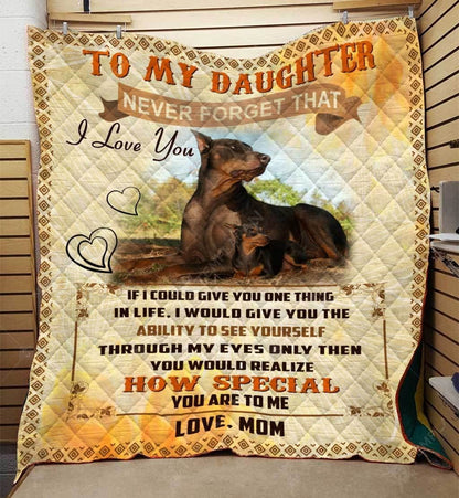 Doberman Dog Full CL28110428MDQ Quilt Blanket