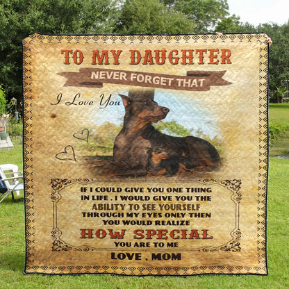 Doberman Dog Full CL28110428MDQ Quilt Blanket